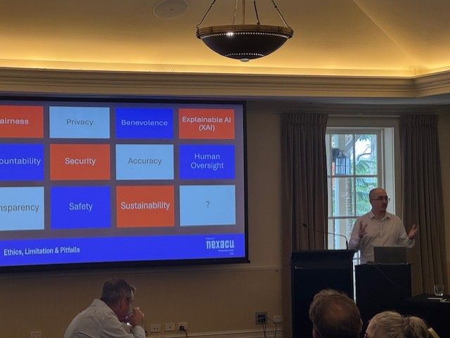 Laurence presenting at a conference